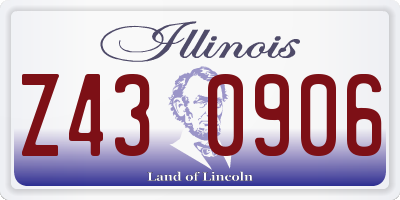 IL license plate Z430906