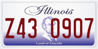 IL license plate Z430907