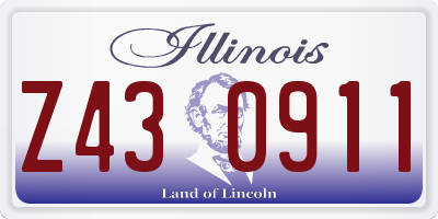 IL license plate Z430911