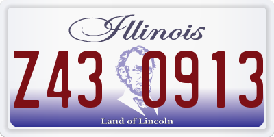 IL license plate Z430913