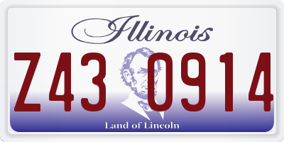 IL license plate Z430914