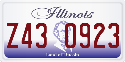 IL license plate Z430923