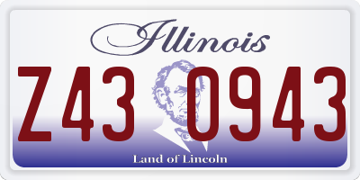 IL license plate Z430943