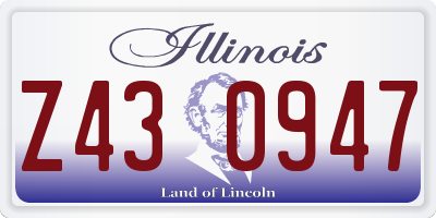 IL license plate Z430947