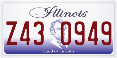 IL license plate Z430949