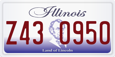 IL license plate Z430950
