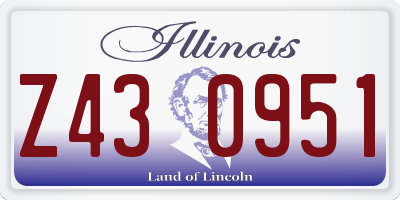 IL license plate Z430951