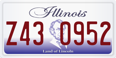 IL license plate Z430952