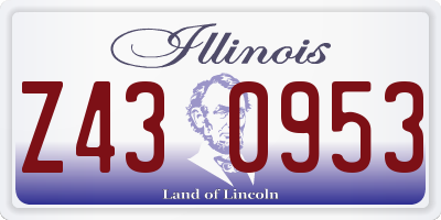 IL license plate Z430953