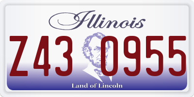IL license plate Z430955