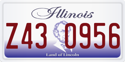 IL license plate Z430956