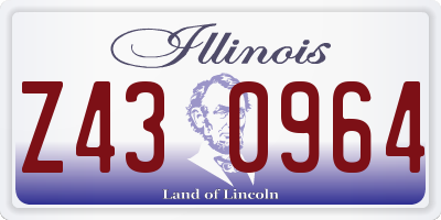 IL license plate Z430964
