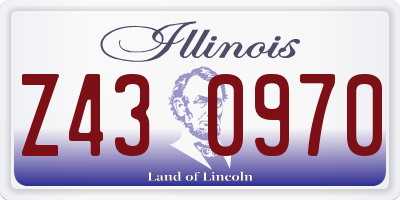IL license plate Z430970