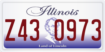 IL license plate Z430973