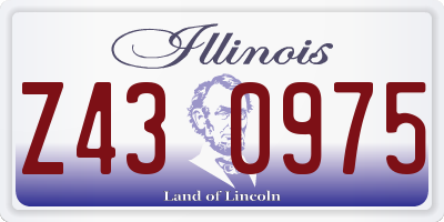 IL license plate Z430975