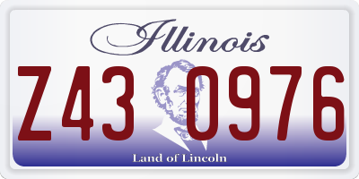 IL license plate Z430976