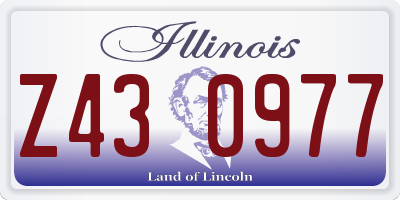 IL license plate Z430977