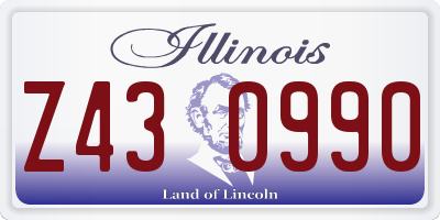 IL license plate Z430990