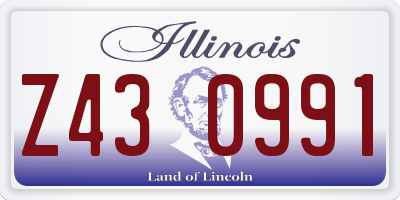 IL license plate Z430991