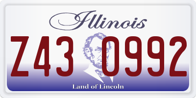IL license plate Z430992
