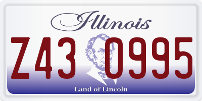 IL license plate Z430995
