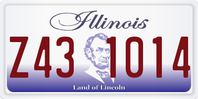 IL license plate Z431014