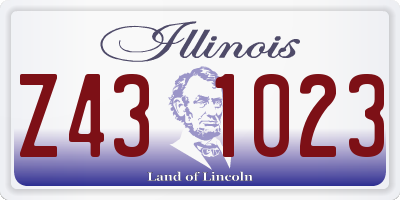 IL license plate Z431023