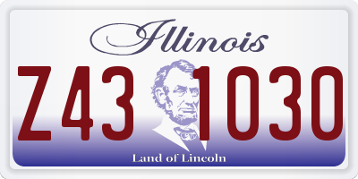 IL license plate Z431030