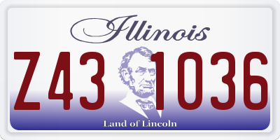 IL license plate Z431036