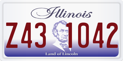 IL license plate Z431042