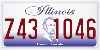 IL license plate Z431046