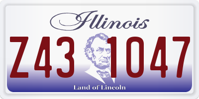 IL license plate Z431047