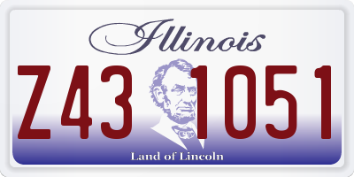 IL license plate Z431051