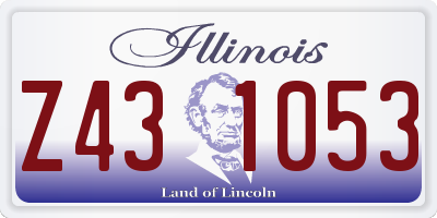 IL license plate Z431053