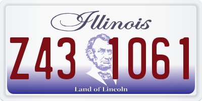 IL license plate Z431061