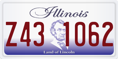 IL license plate Z431062