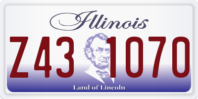 IL license plate Z431070