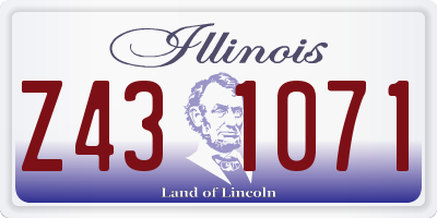 IL license plate Z431071