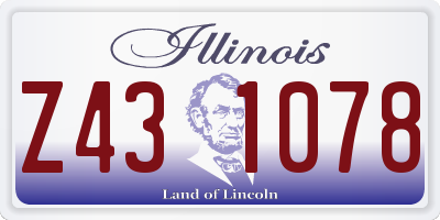 IL license plate Z431078