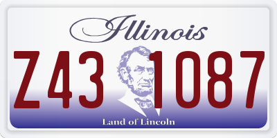 IL license plate Z431087