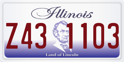 IL license plate Z431103