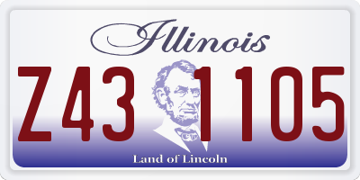 IL license plate Z431105