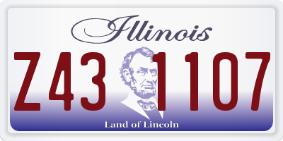 IL license plate Z431107