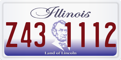 IL license plate Z431112