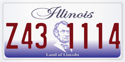 IL license plate Z431114