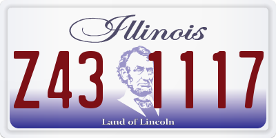 IL license plate Z431117