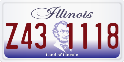 IL license plate Z431118
