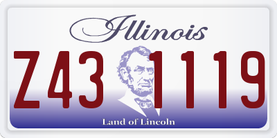 IL license plate Z431119