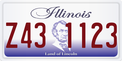 IL license plate Z431123