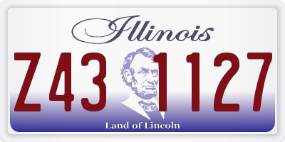 IL license plate Z431127